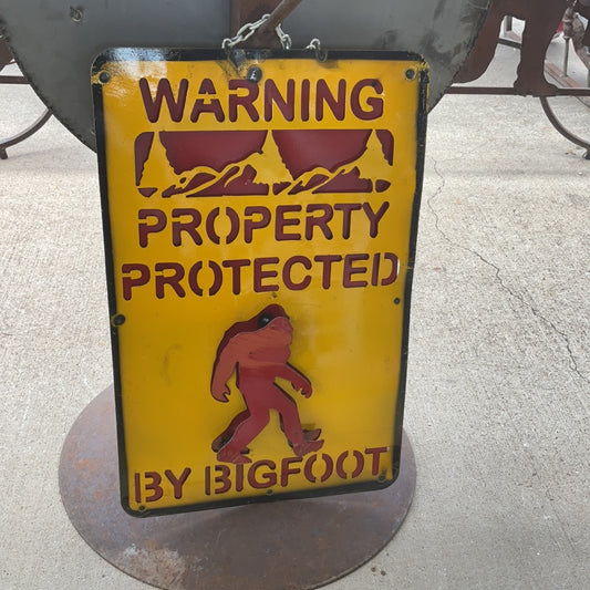 Bigfoot Property Protection Sign